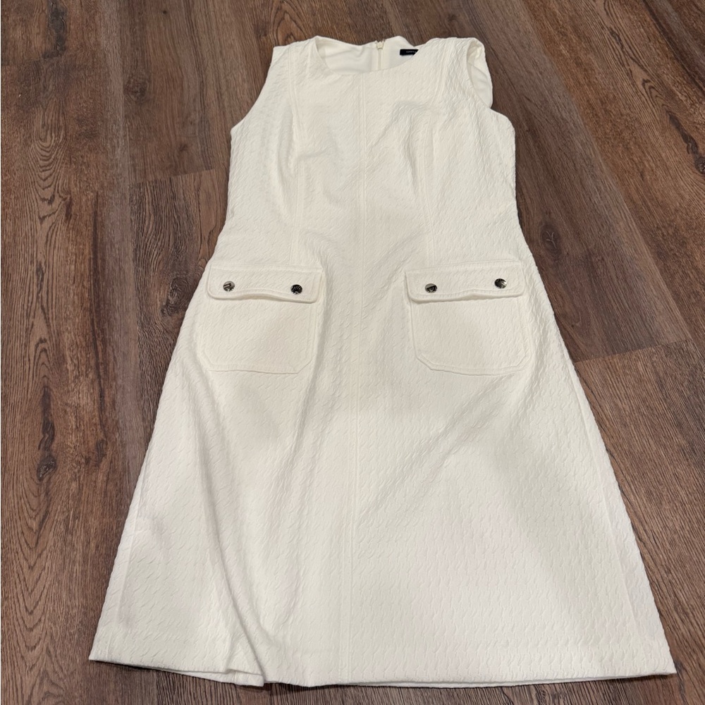 Tommy Hilfiger Cream Sleeveless Midi Dress